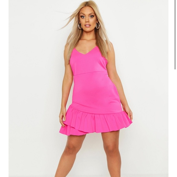 Boohoo Dresses & Skirts - Pink Ruffle Dress